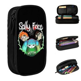 Classic Game Fans Sally Face Characters Pencil Case Gaming Pencilcases Pen Kids Big Capacity Bags Students School Gifts