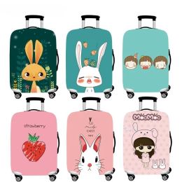 Accessories Cartoon Rabbit Luggage Cover Suitcase Elastic Protection Case Covers 1832 Inch Trolley Baggage Dust Covers Travel Accessories