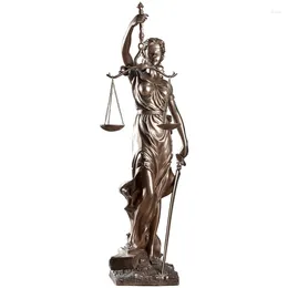 Decorative Figurines 47cm High European Retro Justice Goddess Sculpture Fair Statue Abstract Figure Figurine Home Office Law Firm Decoration