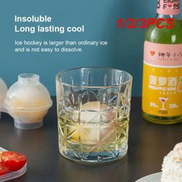 Baking Moulds 1/2/3PCS Four Hole Ice Hockey Mould 4-hole Box Whisky Round Lattice Maker Ball