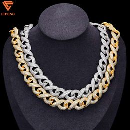 Wholesale Gold Plated Fine Jewellery 15mm Width Hip Hop Men Cuban Chain S925 Iced Out Vvs Moissanite Miami Cuban Link Chain