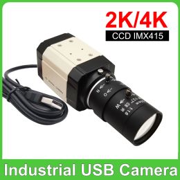 Lens Industrial 4K 30fps CCD IMX415 HD USB Webcam 2K F5253 Sensor PC Video Usb Camera UVC OTG With 3MP 550mm Varifocal Zoom Lens