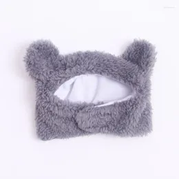 Dog Apparel 1PC Pet Supplies Headgear Hat Cap Cat Headwear Fleece Winter Easy-wearing Cartoon Warm