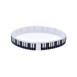100PCS Piano Key Silicone Rubber Bracelet Great To Used In Any Benefits Gift For Music Fans2308