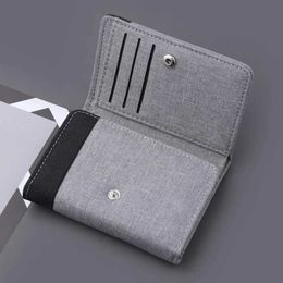 Money Clips Men Wallet Foldable Credit Card Holder Purse for Male Slim Short Luxury Designer Canvas Wallets Mens Billfold Y240422