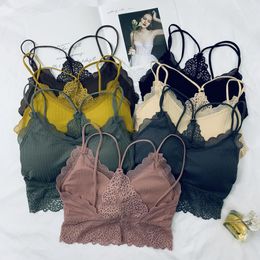 Camisoles & Tanks Sexy Lingerie Lace Top Backless Suspender Sling