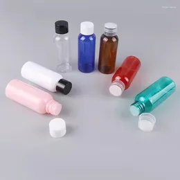 Storage Bottles 200pcs Refillable Plastic PET Screw Lid Lotion 1.7oz Clear Cosmetic Sample Container Mini Travel Fill Shampoo Bottle