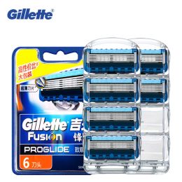 Shaver Gillette Original Razor Blade Fusion Proglide Beard Shaving Blades For Men Face Hair Removal Brand Shaver Replacement Blades 6pc