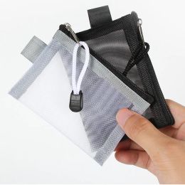 Bags Mini Mesh Coin Bags Money Earphone Data Line Storage Bags Bus ID Credit Card Holder Zipper Pouch Travelling Portable Small Bags