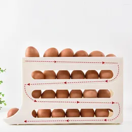 Kitchen Storage 4 Layer Automatic Egg Roller Space Saving Container - Freshness Preserving And Convenient