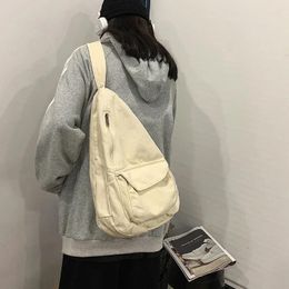 Totes Women Shoulder Bags Vintage Canvas Cross-body Bag Students Zipper School-bag Washed Retro Large Capacity Satchel Harajuku