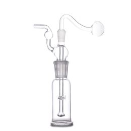 2pcs 10mm Female Glass Oil Burner Bong Hookah Honeycomb Smoking Water Pipes Thick Pyrex Clear Heady Recycler Dab Rig Hand Bongs with Male Glass Oil Burner Pipe