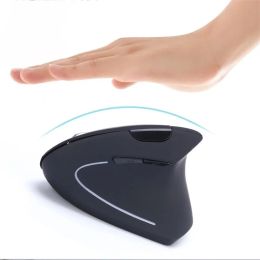 Mice CHYI Ergonomic Vertical Wireless Mouse 800/1200/1600DPI Optical Mouse Colorful Light 5D Computer Gaming Mice With Mouse Pad