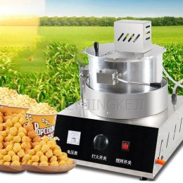 Makers Small Gas Electric Single Pot Popcorn Machine Home Commercial Automatic Stainless Steel Caramel Flavour Corn Kernel Snack Machine