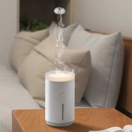 Humidifiers Jellyfish smoke ring ultrasonic air humidifier USB portable aromatherapy essential oil diffuser with warm light aromatherapy diffuser Y240422