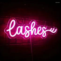 Night Lights Manufacturer NO MOQ Fast Delivery Custom LED Neon Light Lashes Sign Drop For Bedroom Party Home Decor