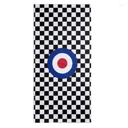 Towel Novelty Chequered Black Racing Target Mod Roundel Beach Travel Funny Targets Microfiber Sport Gym Bath Towels For Men