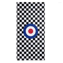 Towel Novelty Checkered Black Racing Target Mod Roundel Beach Travel Funny Targets Microfiber Sport Gym Bath Towels For Men