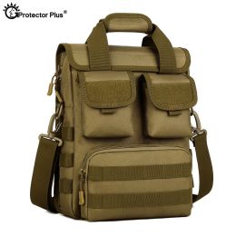 Packs PROTECTOR PLUS Tactical Handbag 12 inches Laptop Military Style Crossbody Camouflage Molle Hunting Camping Hiking Sports Bag