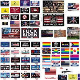 Banner Flags Direct Factory 280 Designs Rainbow Lgb 3X5 Ft 90X150 Cm Lets Go Brandon Save America Again Trump Flag For 2024 President Ot2T8