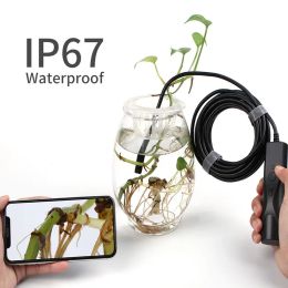 Cameras 1080P WiFi Endoscope Camera for ios Android with 8mm Lens Led Lights Snake Cable Waterproof Endoscope Tube Mini Camera