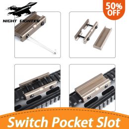 Scopes Tactical CNC Pocket Panel For Airsoft Rifle Flashlight M300 M600 System Pressure Switch Pad Hunting Surefir M300 M600 Switch Rat