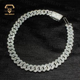 Chaine For Men 8mm 10mm 12mm 15mm Width Hip Hop Diamond Necklace S925 Silver Iced Out VVS Moissanite Cuban Link Chain