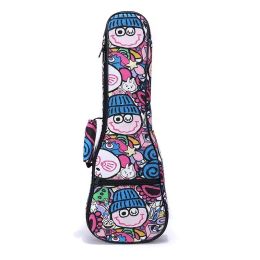 Bags Ukulele Bag Case Waterproof Electric 21 23/24 26 Inches Soprano Concert Tenor Baritone Backpack Carry Gig Portable Colourful