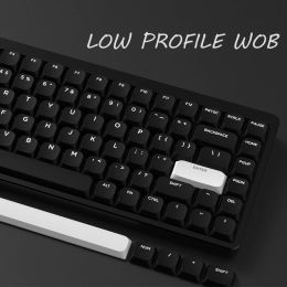 Accessories Low Profile Keycaps Custom WOB Double Shot PBT Keycaps 129 Keys for 60% 65% 75% 100% Gateron Cherry MX Switches Gaming Keyboard