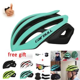 Lights CAIRBULL SLK20 Cycling Bicycle Helmet Mountain Bike Helmets for Adults Lightweight Double Layer Road Bike Mtb Racing Helmet