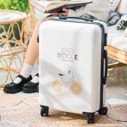 Luggage Cute Japanese girl password travel trolley suitcase student women men travel luggage 20/24/28 inch carry on fashion luggage