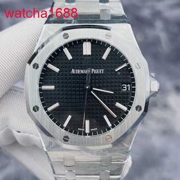 Mens AP Wrist Watch Royal Oak Series 15500ST Men's Black Dial Three Pin Calendar Luminous Hands Scale 41mm Automatic Mechanical Watch