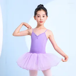 Stage Wear 7 Colors Kids Ballerina Ballet Dance Dress Strap Tutu Dancewear Dancing Costumes Children