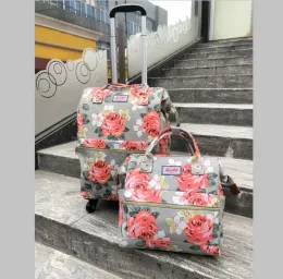 Bags Women 20 Inch Travel Trolley Backpack Carry on hand luggage Suitcase Rolling Backpack with Wheels oxford travel wheeled bags