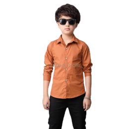 T-shirts Shirts For Boys Brand Spring Autumn Kids Cotton Shirts Children Clothing Boys Teenage Sports School Uniform Dress Shirts