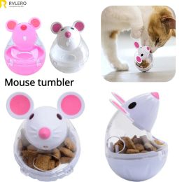 Toys Mouse Tumbler Leak Food Feeder Pet Puzzle Cartoon Cats Toy Leakage Ball Kitten Interactive Toys Slow Feeding Pet Supplies