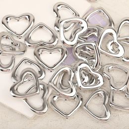 Beads Cordial Design 25*32MM 100Pcs Hand Made Accessories/CCB Beads/DIY Parts/Heart Shape/Jewelry Findings & Components/DIY Making