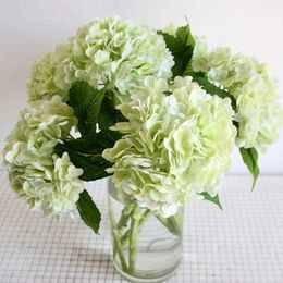 Faux Floral Greenery Hydrangea Artificial Flowers Real Touch Latex 21 inch Large Hydrangea for Home Decoration Bridal Bouquet Wedding 6Pcs 53cm T240422