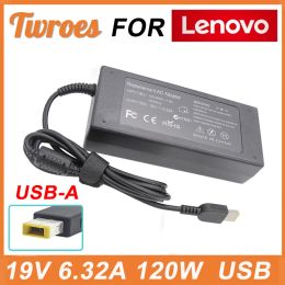 Adapter Laptop Charger AC Adapter 19V 6.32A 120W USB For Lenovo C360 C355 C560 C365 C4030 C455 5030 C3040 S4005 S50 PA112104 A61e M57