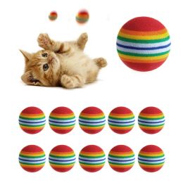 Toys 10Pcs Colorful Cat Toy Ball Interactive Cat Toys Play Chewing Rattle Scratch Natural Foam Ball Training Pet Supplies