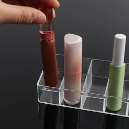 Organisation Clear 12 Grid Lipstick Stand Case Makeup Organiser Storage Box Lipstick Display Stand Holder Cosmetic Jewellery Organiser Box