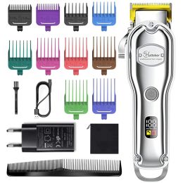 Clippers Professional Powerful LED Electric Hair Clipper For Men Washable Hair Trimmer Kit Cord Cordless Adjustable Salon Haircut Home