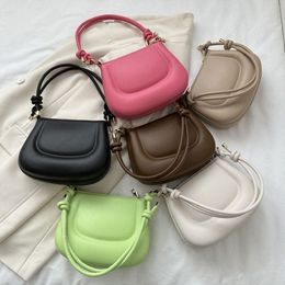 korean Style Simple PU Underarm Bag Minority Design Crossbody Bag Women Handbag Girls Fi Retro Handbag P5p2#