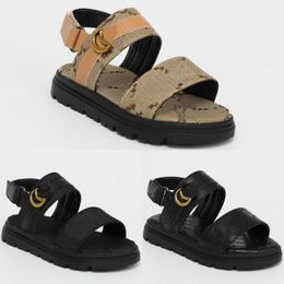 Kids Sandals Toddler Designer Boys Girls Loafer Shoes Casual Summer Beach Sandal Luxury Brand Slides Children Youth Flip Flops Slippers Black Brown Si O64U#