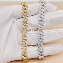 Factory Price Hip Hop 925 Silver Bling Iced Out Mens Jewellery Bracelet Necklace Moissanite Cuban Link Chain