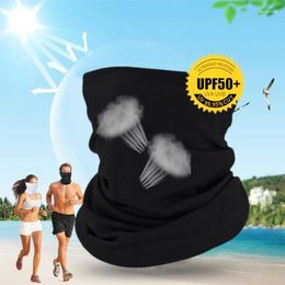 Bandanas Silk Fishing Cycling Bandana Mesh Face Cover Half Mask Men Women Neck Gaiter Cool Tube Scarf Sport Running Hiking Hunting