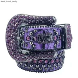 Bb Simon Designer Belt Belt Men Women Rhinestone Belt Western Cowgirl Cowboy Vintage Bling Crystal Diamond Studded Leather Belt For Jean 2216