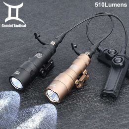 Scopes Metal Surefir M300 M300C Scout Light 510 Lumens Airsoft High Power M300c Flashlight Tactical Outdoor Hunting Dual Funtion Switch