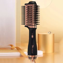 Dryer Blow Dryer Brush Curler Straightening Brush Electric Negative Ion Hair Ironing Comb 3 Heat Settings Volumizer Less Frizz Styling