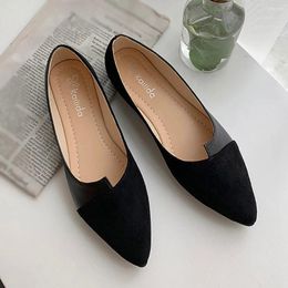 Sandals Women Summer Selling Shoes Ballet Ballerina On Pointed Flat Toe Color Fashion Slip Splice Women'S Casual Outfit 2024